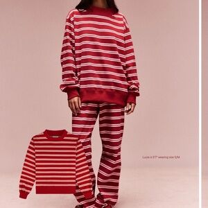 Parke - Striped mockneck pullover - Amour Stripe